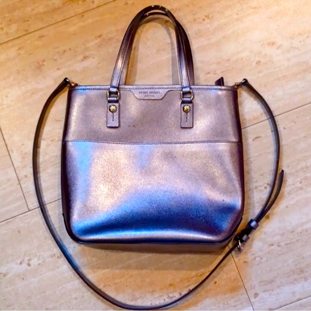 Henri Bendel New York Gorgeous Pewter/Silver Handbag/Crossbody Bag